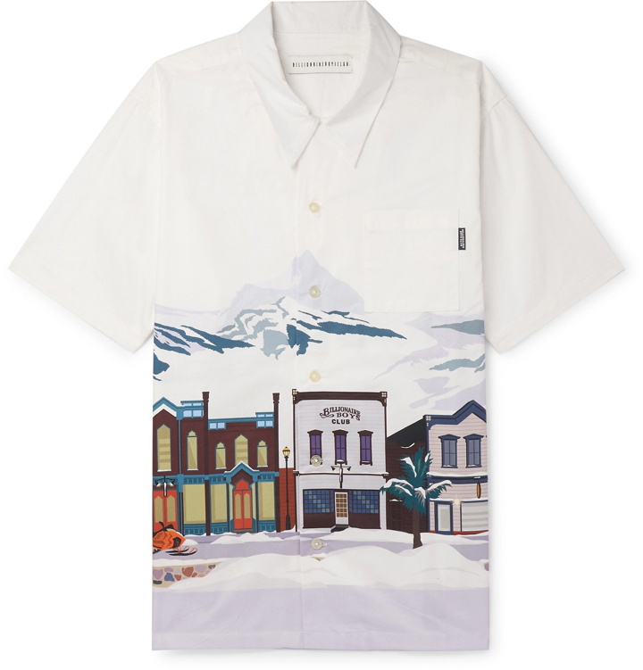 Photo: Billionaire Boys Club - Camp-Collar Printed Cotton Shirt - White