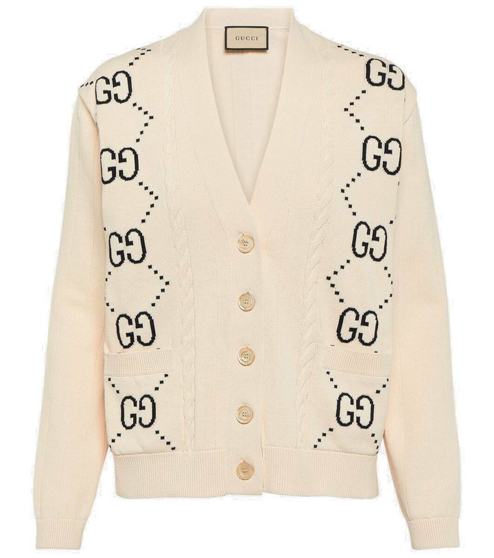 Photo: Gucci GG intarsia cotton cardigan