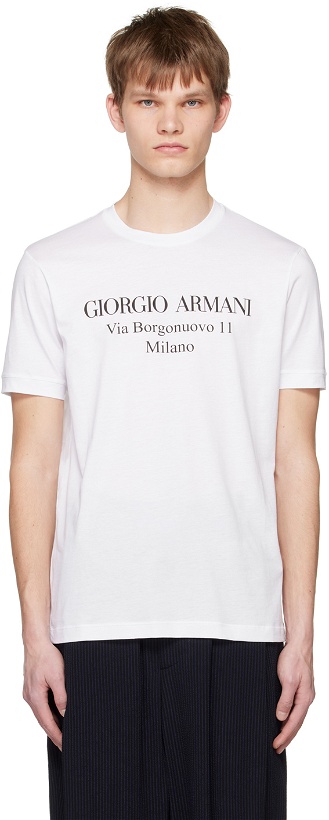 Photo: Giorgio Armani White Printed T-Shirt