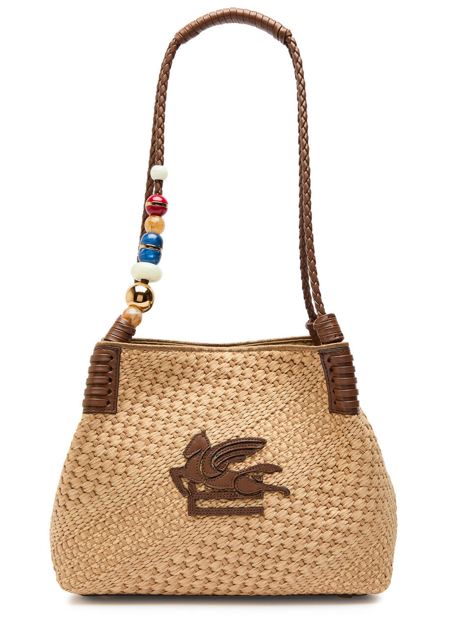 Etro Shopping Libra Raffia Shoulder bag - Natural - One Size