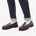 Bass Weejuns Men's Larson Superlug Loafer in Wine Leather