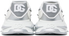 Dolce&Gabbana White & Silver Mixed-Material Airmaster Sneakers