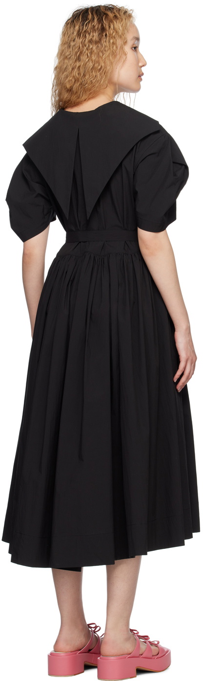MINJUKIM Black Butterfly Midi Dress