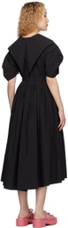 MINJUKIM Black Butterfly Midi Dress