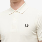 Fred Perry Men's Original Plain Polo Shirt in Ecru/Black