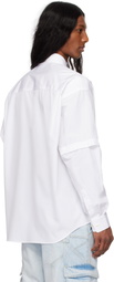 le PÈRE White Detached Sleeve Button Down Shirt
