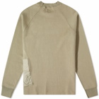 C.P. Company Men's Double Mixed Pocket Crew Sweat in Silver Sage