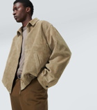 The Row Ronan suede blouson jacket