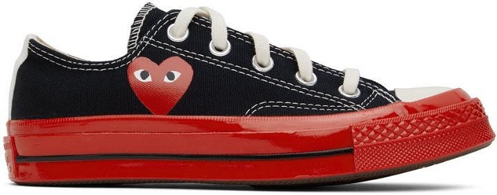 Photo: COMME des GARÇONS PLAY Black & Red Converse Edition Chuck 70 Low-Top Sneakers