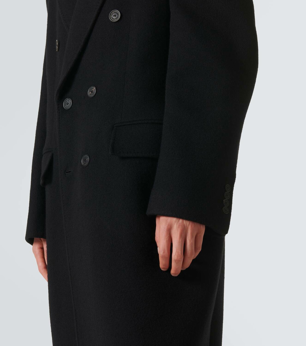Balenciaga Double-breasted cashmere and wool overcoat