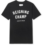Reigning Champ - Logo-Print Cotton-Jersey T-Shirt - Black