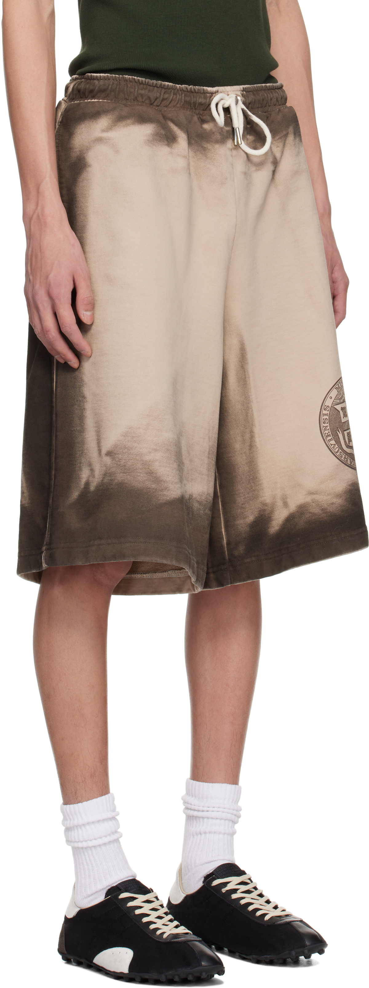 MISBHV Beige Oversize Mud Shorts