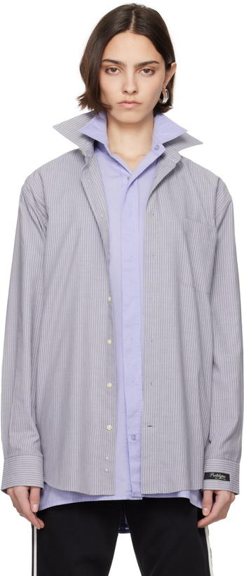 Photo: Prototypes Gray & Blue Double Layer Shirt