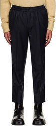 AMI Paris Navy Drawstring Trousers