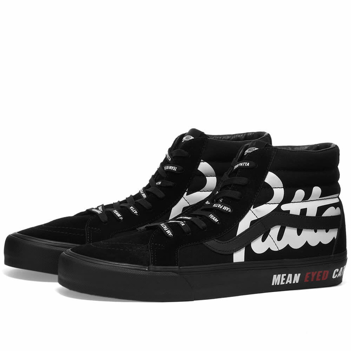 Photo: Vans Vault x Patta UA Sk8-Hi Reissue LX Sneakers in Black