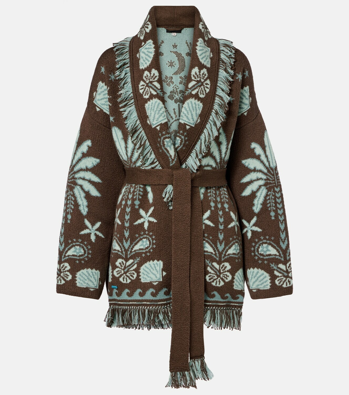 Alanui Echoes Of The Island wool and cotton cardigan