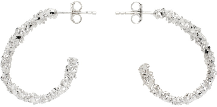 Photo: Veneda Carter Silver Medium VC003 Open Hoop Earrings