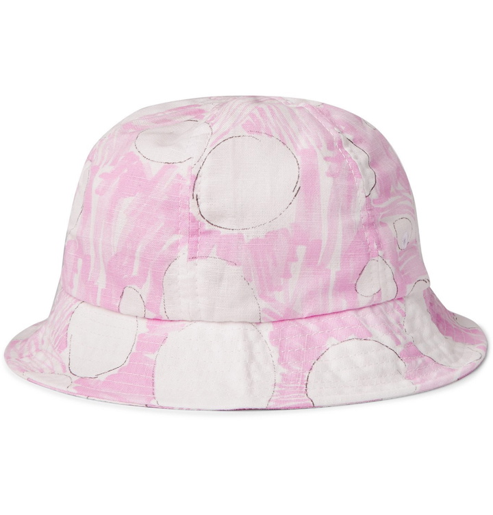 Photo: Folk - Printed Linen Bucket Hat - Pink