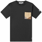 FDMTL Men's Circle Sashiko T-Shirt in Black