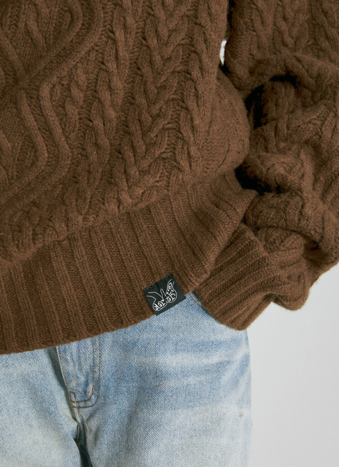 Martine Rose Wool Cable Knit Sweater