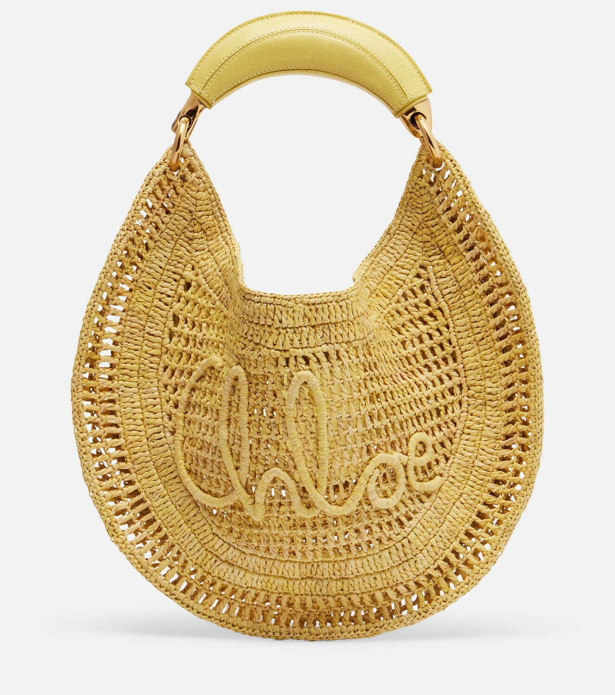 Chloé Summer Banana raffia shoulder bag