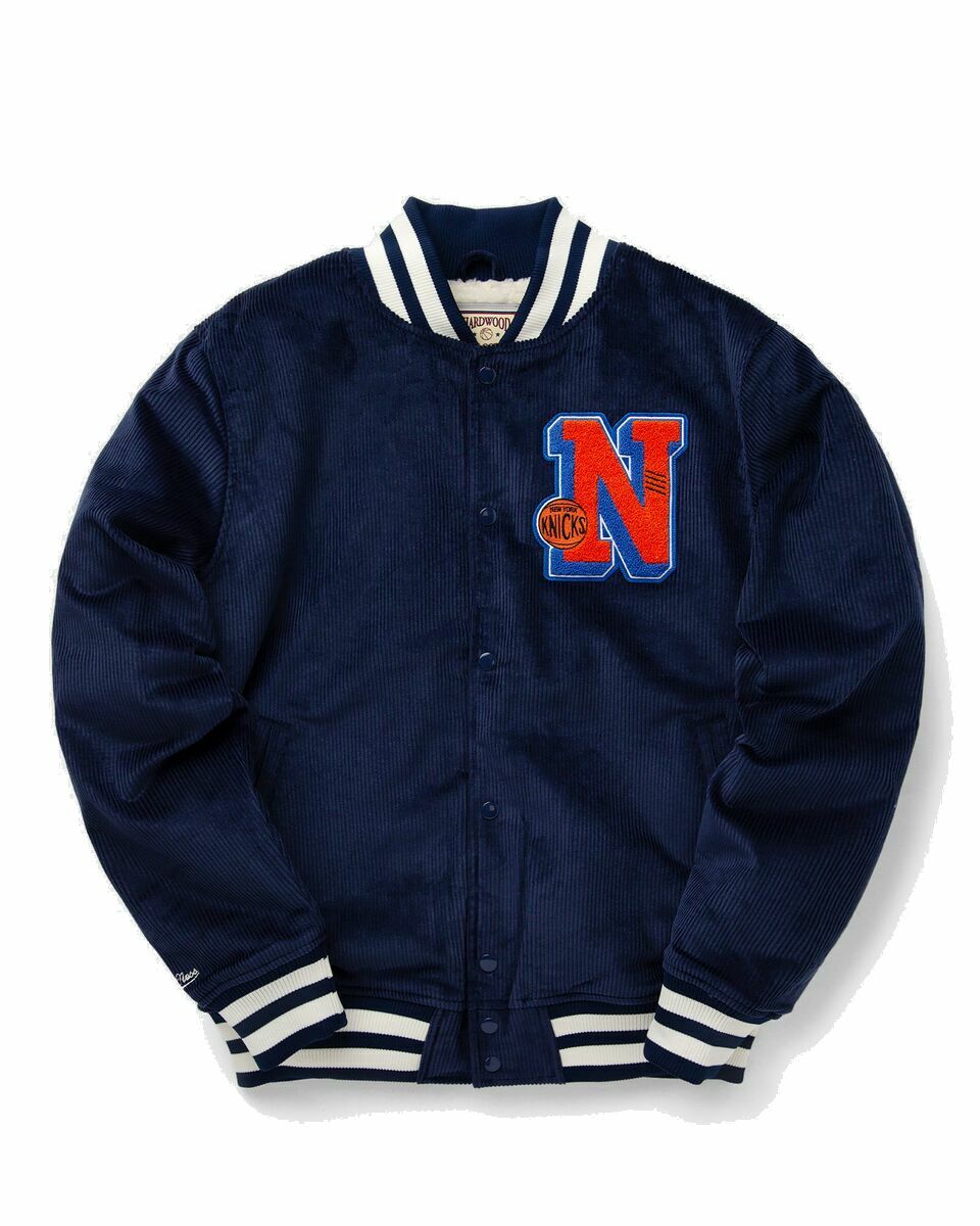 Photo: Mitchell & Ness Nba Collegiate Varsity Jacket New York Knicks Blue - Mens - Bomber Jackets/College Jackets/Team Jackets