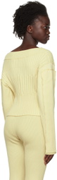 PERVERZE Off-White Multi Rib V-Neck Sweater
