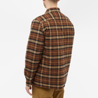 Loewe Men's Padded Check Overshirt in Brown