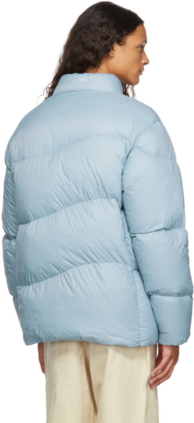 Dime Blue Midweight Wave Puffer Jacket Dime