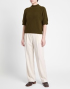 Manila Grace Womens Turtleneck Military in Green