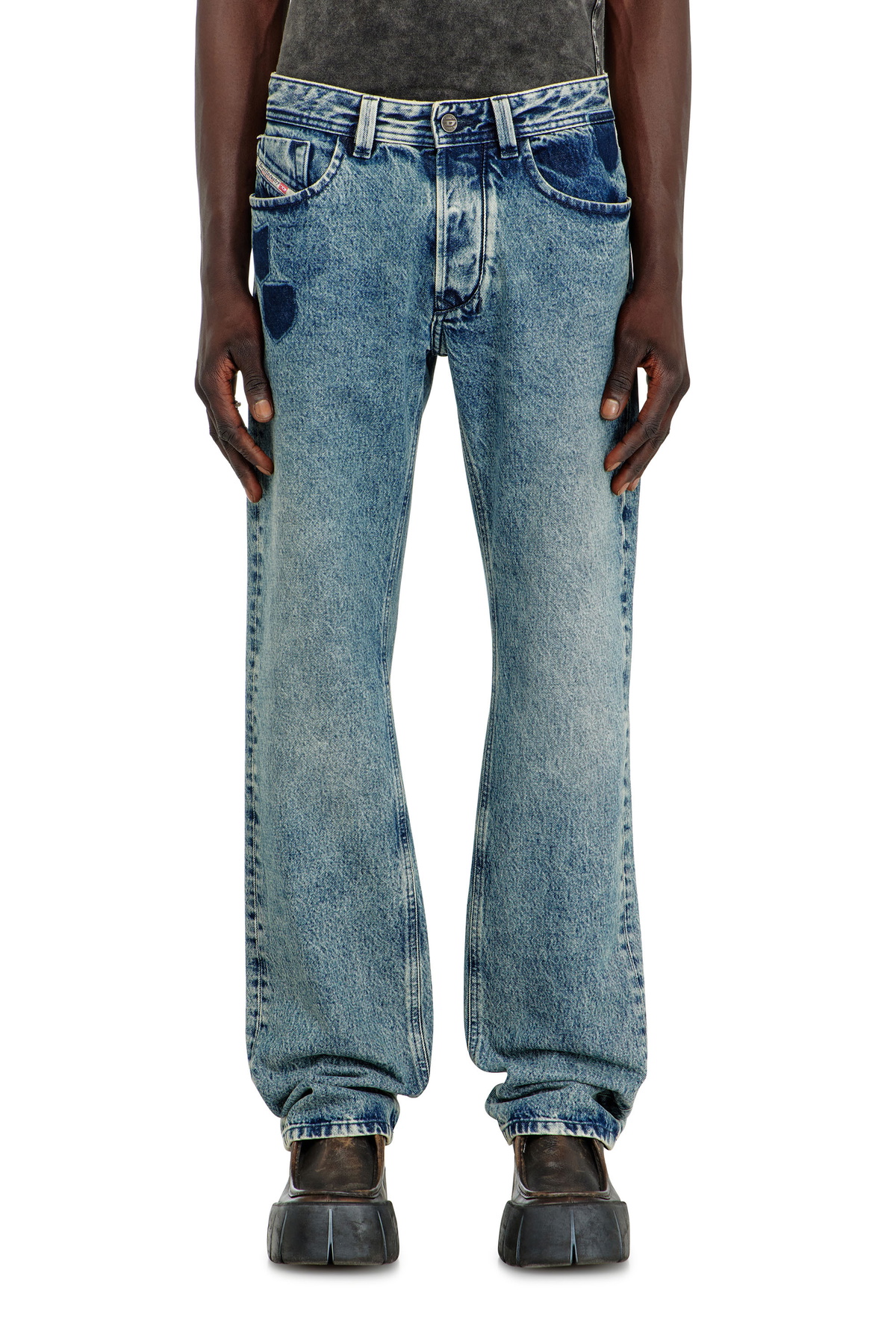 Diesel Regular Jeans Low Waist 1985 Larkee, Medium blue, Button fly