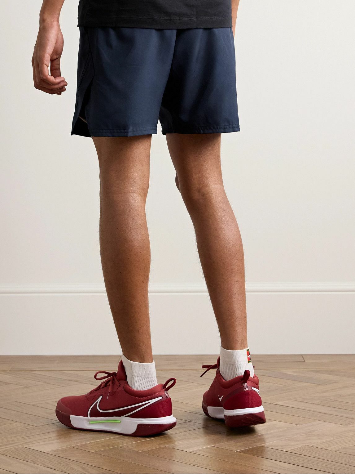 Nike Tennis - NikeCourt Victory Straight-Leg Logo-Embroidered Dri-FIT Tennis Shorts - Blue