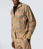Burberry Burberry Check jersey bomber jacket