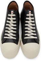 Marni Black Leather Pablo High-Top Sneakers