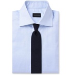 Ermenegildo Zegna - Cutaway Collar Cotton-Oxford Shirt - Blue