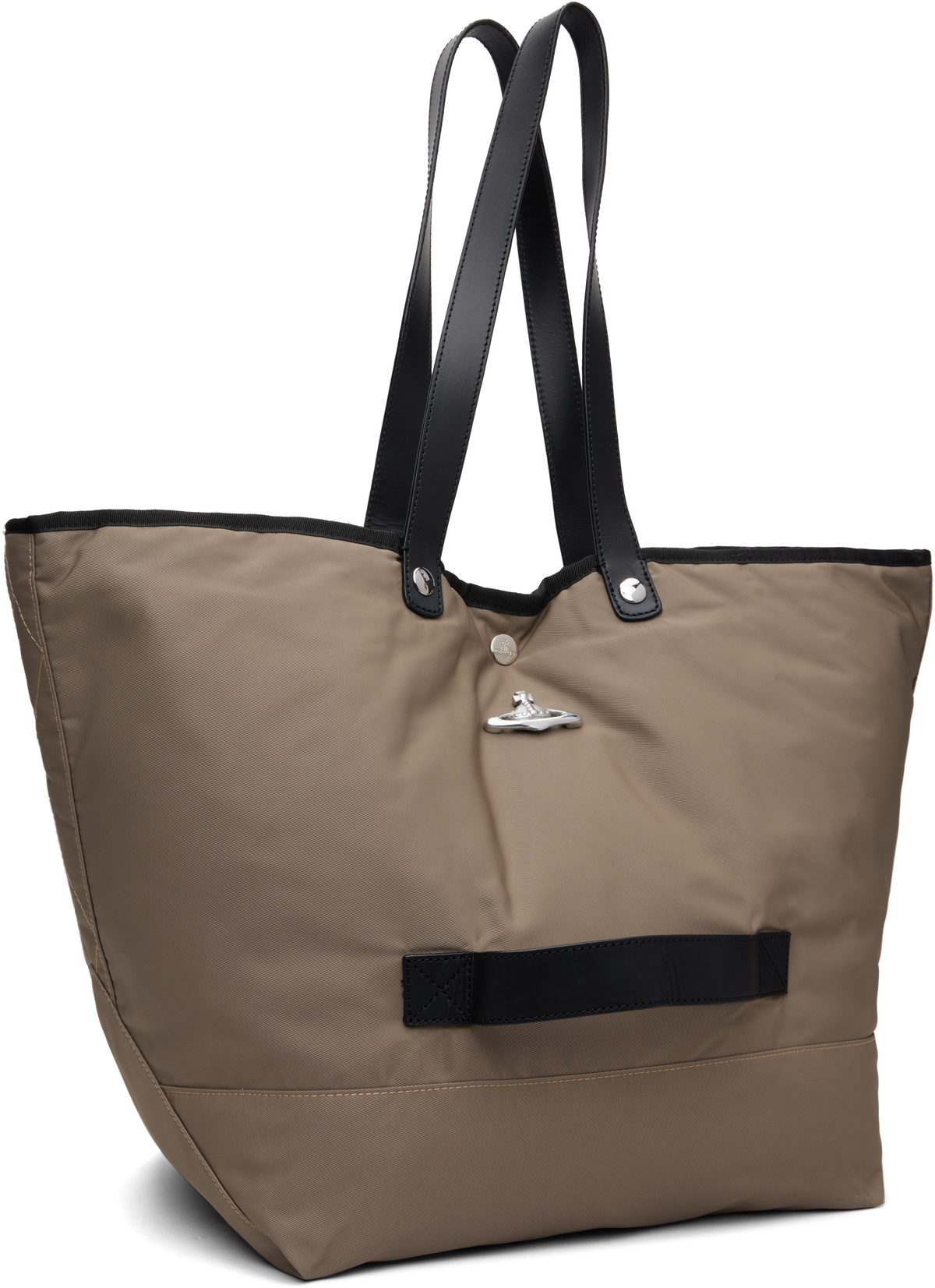 Vivienne Westwood Taupe Utility Small Shopper Tote Vivienne Westwood