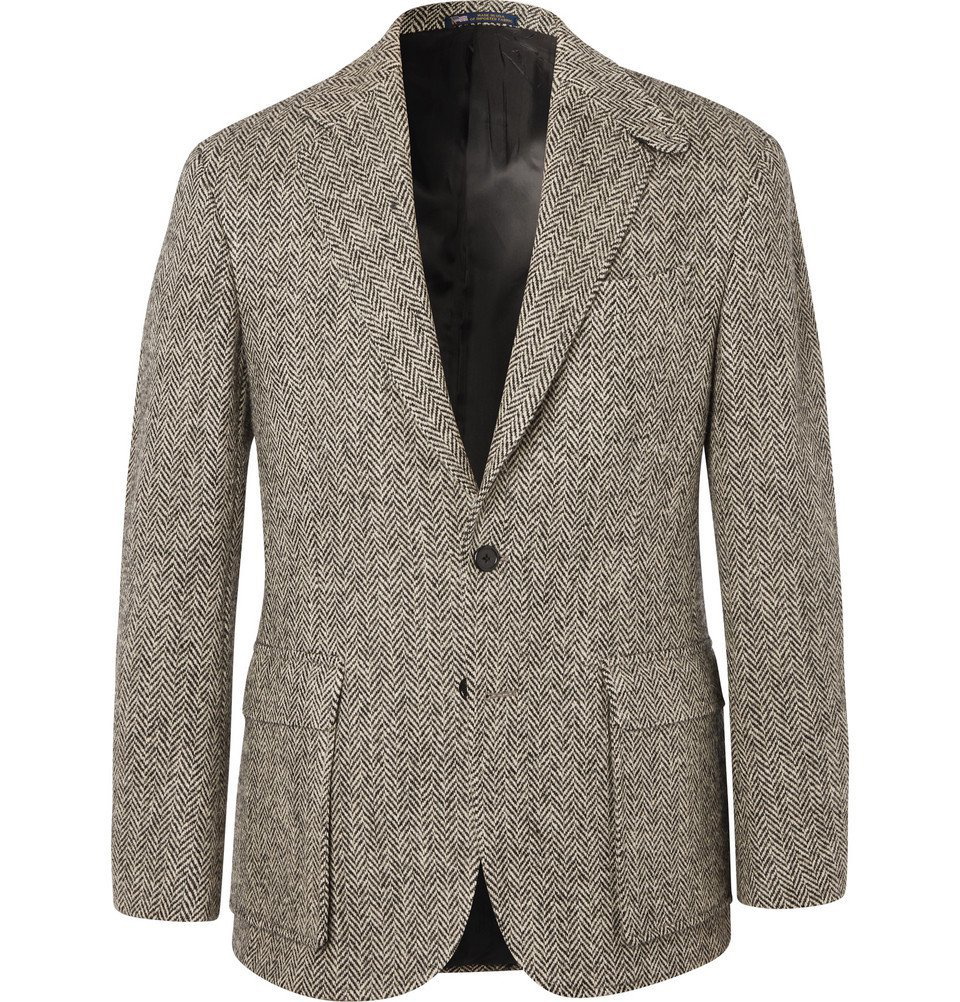 Polo Ralph Lauren - Brown Slim-Fit Herringbone Wool Suit Jacket - Men ...