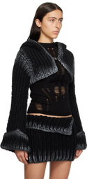 MISBHV Black Waxed Cardigan