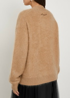 Acne Studios Brushed Cashmere Cardigan Light Brown