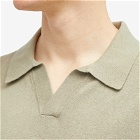 Norse Projects Men's Leif Cotton Linen Polo Shirt in Clay