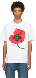 Kenzo White Poppy Short Sleeve T-Shirt