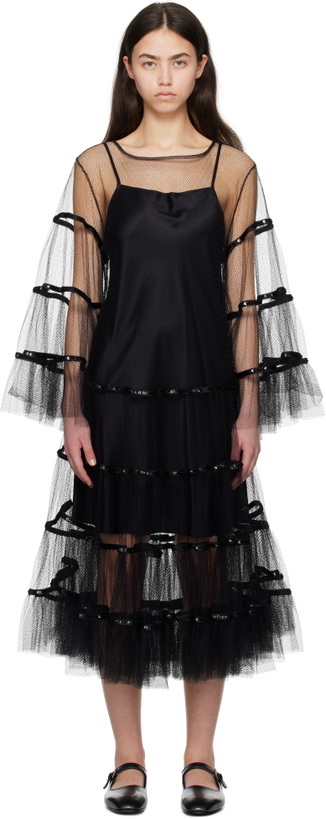 Photo: Bode Black Swan Midi Dress