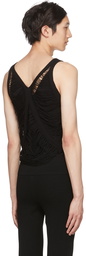 Dion Lee Black Net Distressed Tank Top