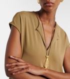 Ysso Catch Fish 24kt gold-plated pendant necklace