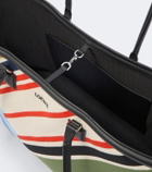 Loewe Verano Large striped canvas tote bag