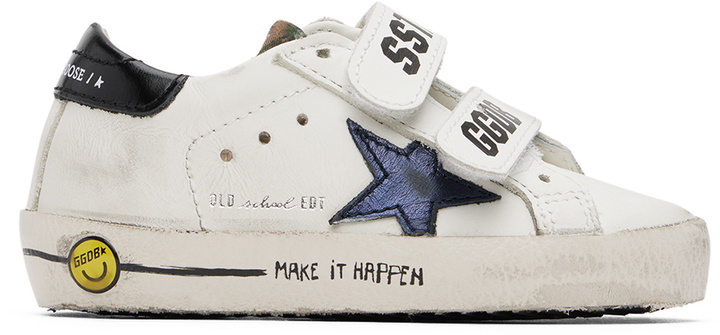 Photo: Golden Goose Baby White Old School Sneakers