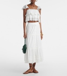 Poupette St Barth Ines broderie anglaise maxi skirt