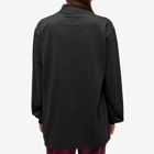 Needles Women's Long Sleeve Mock Neck T-Shirt in Black