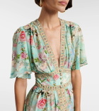 Camilla Floral embellished silk maxi dress