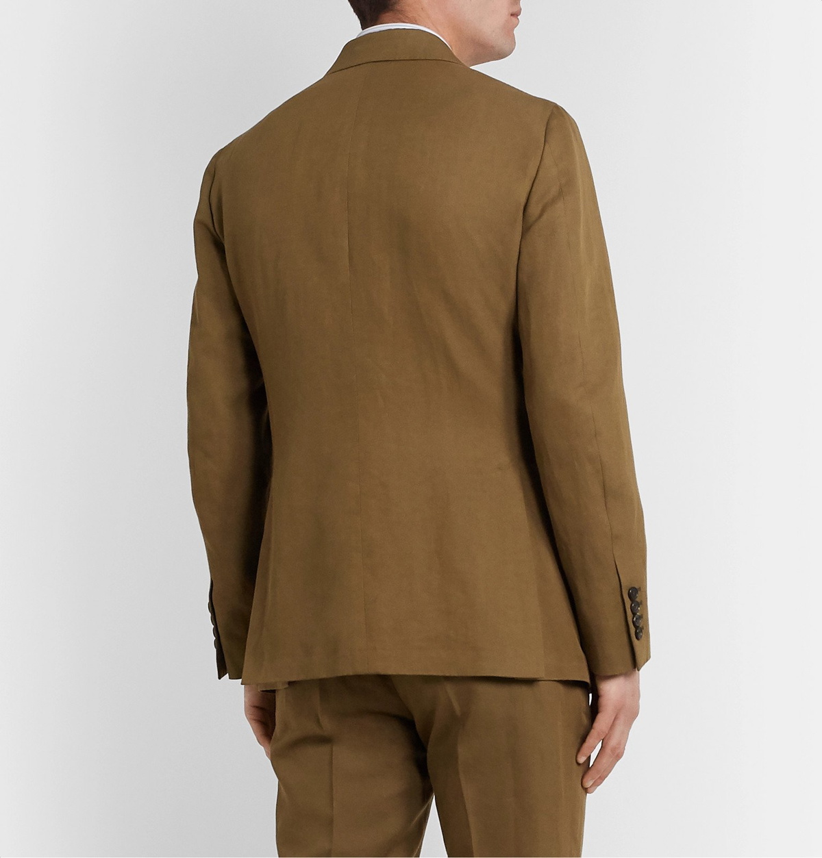 Caruso - Butterfly Slim-Fit Cotton, Linen and Silk-Blend Suit Jacket -  Neutrals